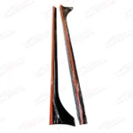 For 2022-2024 Honda Civic Side Skirts Extension Body Kit (Gloss Black/Red Stripe) - Image 14