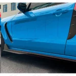 Fits 2010-2014 Ford Mustang GT500 Style Matte Black Side Skirts Extension - Image 3