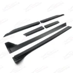 Fits 2010-2014 Ford Mustang GT500 Style Matte Black Side Skirts Extension - Image 6
