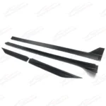 Fits 2010-2014 Ford Mustang GT500 Style Matte Black Side Skirts Extension - Image 2