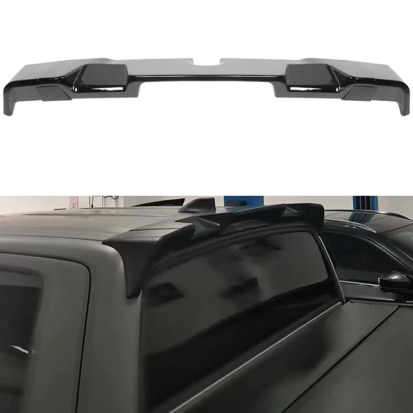1500-Rear-SP_2.webp Fits 2014-2017 GMC 1500 Rear Protector Truck Cab Spoiler (Gloss Black) - Image 1