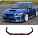 Fit 2015-2021 Subaru WRX STI SEDAN Front Splitter & Side Skirts (Black & Red Trim) - Image 2