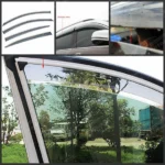 Fit 2009-2014 Acura TSX Chrome Trim Vent Window Rain Visors Wind Guards Shade Sun Deflectors - Image 8