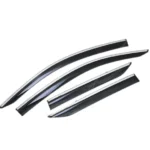 Fit 2009-2014 Acura TSX Chrome Trim Vent Window Rain Visors Wind Guards Shade Sun Deflectors - Image 5