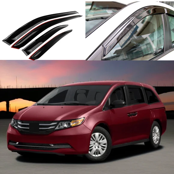 Dark Smoke Window Visor Shade Deflector For Honda Odyssey 2011-2017 - Image 1
