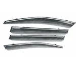 Fit 2009-2014 Acura TSX Chrome Trim Vent Window Rain Visors Wind Guards Shade Sun Deflectors