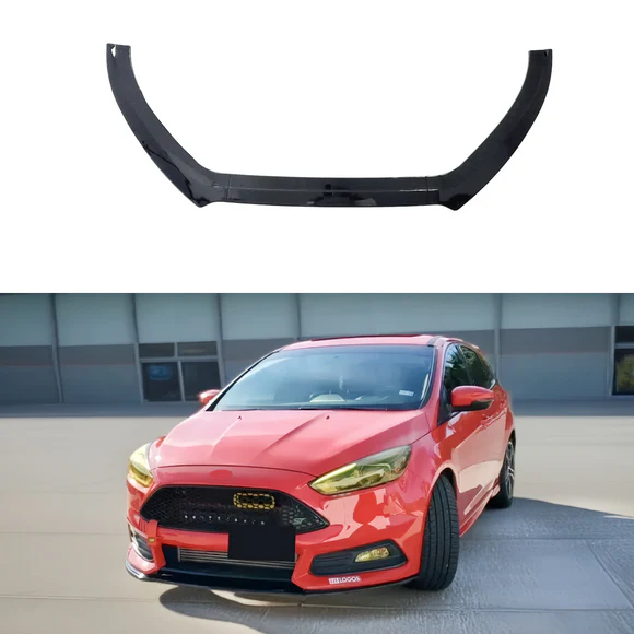 Gloss Black Front Bumper Spoiler Splitters for Ford Focus 2012-2018 - Image 1