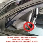 Fit 2009-2014 Acura TSX Chrome Trim Vent Window Rain Visors Wind Guards Shade Sun Deflectors - Image 9