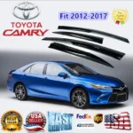 Fit 2012-2017 TOYOTA CAMRY 3D Mugen Style Vent Window Visors Rain Sun Wind Guards Shade Deflectors - Image 2