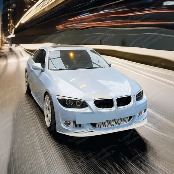 Fits BMW 3 Series E92/E93 LCI 2010–2013 Gloss Black M Sport Front Splitter Bumper Lip - Image 2