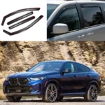 In-Channel Vent Window Visors Rain Sun Shade Guards Deflectors For BMW X6 2020-2025