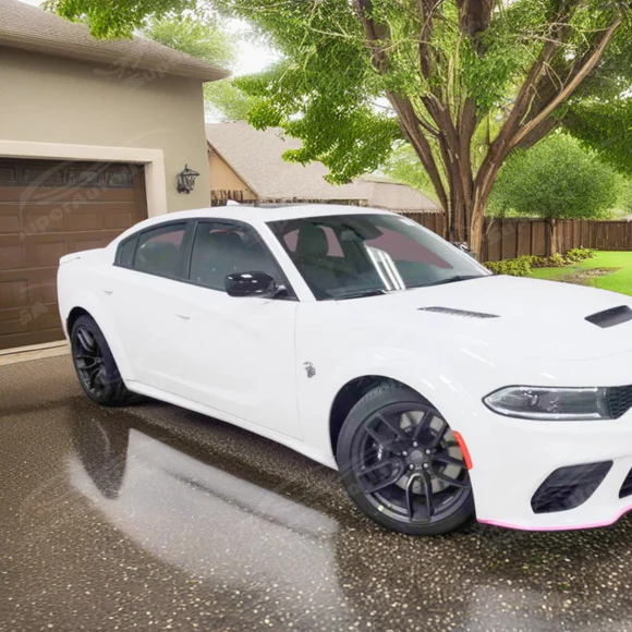 Fit 2011-2025 Dodge Charger SRT Style Matte Black Side Skirts Extension kit - Image 4