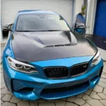 For 16-21 BMW M2 F87 CS Style Real Carbon Fiber Front Vented Hood Panel - Image 4