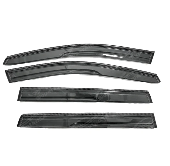 Black RAV4 3D Mugen Style Window Visors Rain Sun Wind Guards For 2019-2025 Toyota - Image 3