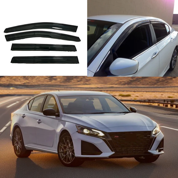 3D Mugen Style Carbon Fiber Print Window Visors Shade Deflectors Fits Nissan Altima 2019-2025 - Image 1