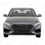 For 2018-2022 Accent Honeycomb Pattern Gloss Black Front Bumper Grille - Image 4