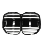 Compatible For 2021-2024 BMW 4 Series ABS Gloss Black Front Bumper Grille - Image 3