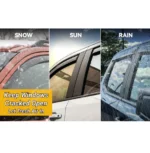 Black 3D Mugen Style Window Visors Rain Sun Wind Guards Fits Nissan Maxima (2016-2023) - Image 7