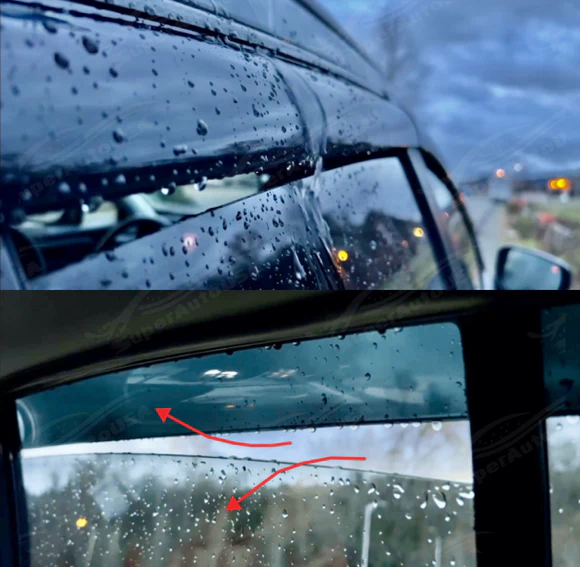 Chrome Trim Rain Guard Side Window Visor Vent Deflectors For Subaru Impreza 2017-2025 - Image 2