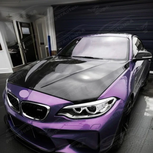 For 16-21 BMW M2 F87 GTS Style Real Carbon Fiber Front Vented Hood Cover - Image 9