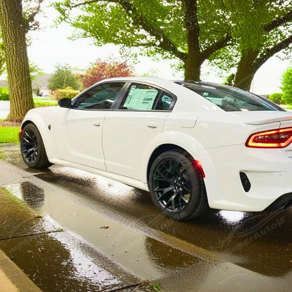 Fit 2011-2025 Dodge Charger SRT Style Matte Black Side Skirts Extension kit - Image 6