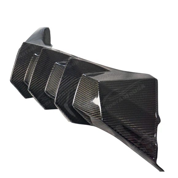 Real Carbon Fiber Rear Bumper Lower Diffuser Lip Fits Honda Civic Type R Fk 8 (5pcs) 2017-2021 - Image 5