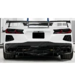 Real Carbon Fiber Rear Bumper Lower Diffuser Spoiler Fit Chevrolet Corvette (C8) 2020-2025 - Image 2