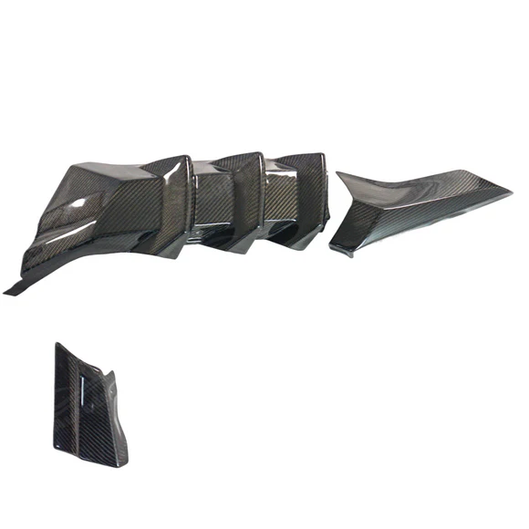 Real Carbon Fiber Rear Bumper Lower Diffuser Lip Fits Honda Civic Type R Fk 8 (5pcs) 2017-2021 - Image 8