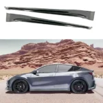 Fits Tesla Model Y 2020-2025 Real Carbon Fiber Side Skirts Extension