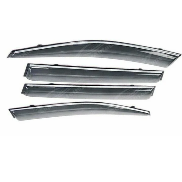 Fits Honda Accord 2018-2022 Chrome Trim Side Window Guards Vented Wind Rain Visors - Image 3