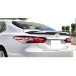 Fit 2018-2024 Toyota Camry Gloss Black with Chrome Trim Rear Trunk Spoiler Wing - Image 2
