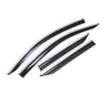 Fit 2019-2023 Nissan Altima Chrome Trim Vent Window Visors Rain Sun Wind Guards Shade Deflectors - Image 2