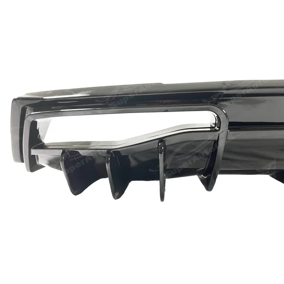 Fits Chevrolet Corvette C8 2020-2025 Shark Fin Style Gloss Black Rear Bumper Diffuser - Image 6