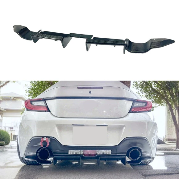 Fits 2022-2025 GR86 Real Carbon Fiber Rear Bumper Lower Diffuser Body Kit - Image 1
