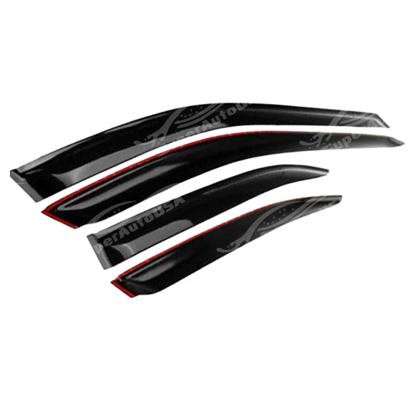 Dark Smoked Window Vent Rain Sun Visors Shade Deflector For Subaru Forester 2019-2025 - Image 3