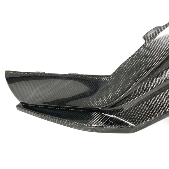 (Pre-order) Fits 2020-2025 Tesla Model Y Real Carbon Fiber Rear Bumper Diffuser W/ LED Light - Image 8