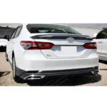 Fit 2018-2024 Toyota Camry Gloss Black with Chrome Trim Rear Trunk Spoiler Wing - Image 4
