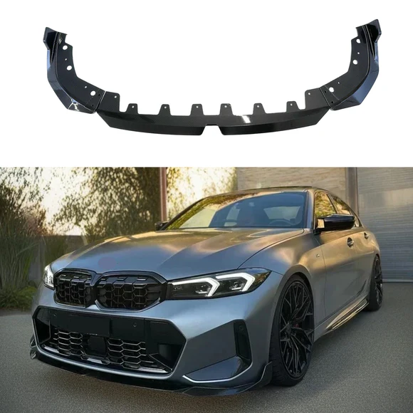Carbon Fiber Print Front Spoiler Lips for BMW 3 Series G20 LCI 2023-2025 - Image 1