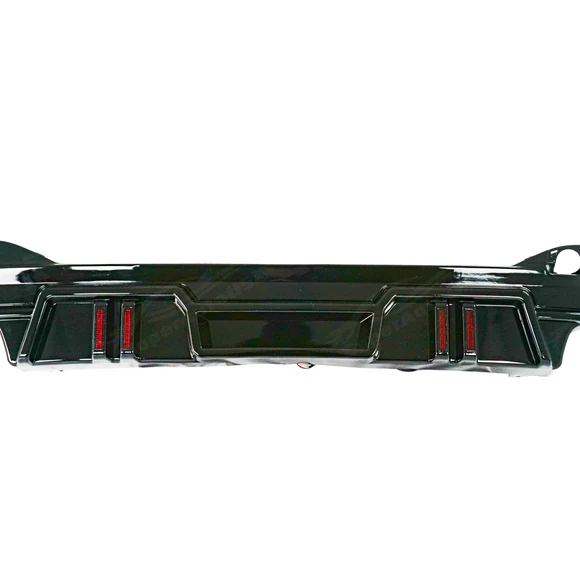 Fits 2018-2023 BMW 5 Series G30 530i 530e 540i Sedan Rear Bumper Diffuser Lips Body Kits w/ LED Light - Image 2