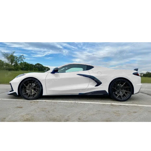 Fits 2020-2025 Chevrolet Corvette C8 Real Carbon Fiber Side Body Skirts - Image 3
