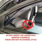 Fit 2019-2023 Nissan Altima Chrome Trim Vent Window Visors Rain Sun Wind Guards Shade Deflectors - Image 7