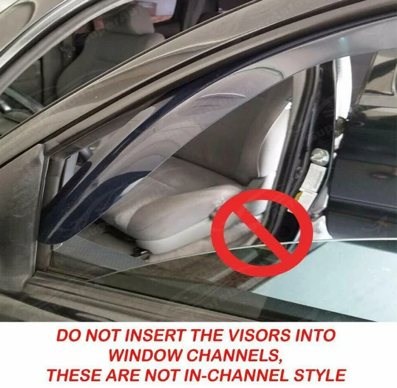 Fit 2019-2023 Nissan Altima Chrome Trim Vent Window Visors Rain Sun Wind Guards Shade Deflectors - Image 7