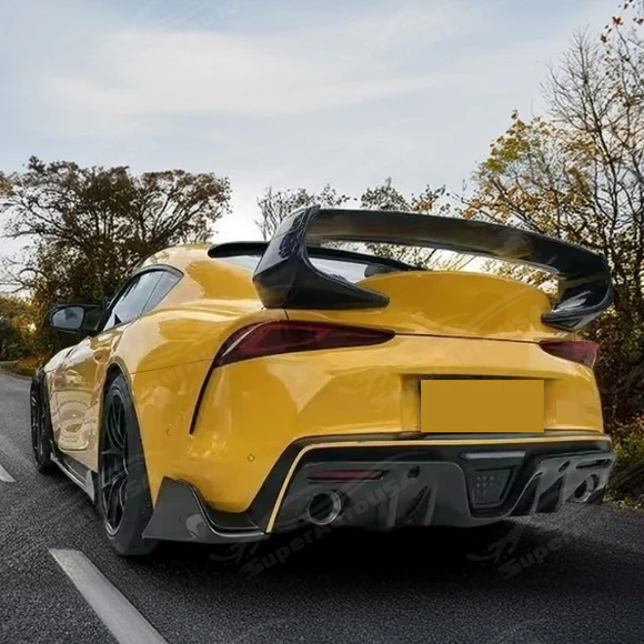 Fits 2020-2025 Toyota GR Supra Real Carbon Fiber Rear Trunk Lip Spoiler Wing - Image 9
