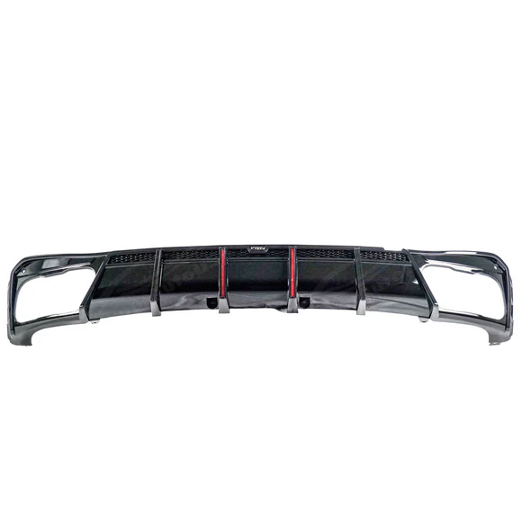 Fits 2019-2024 BMW X5 G05 Gloss Black Rear Diffuser Bumper lip with LED Break Light & Corner Splitters - Image 4