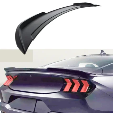 Fits 2024-2025 Ford Mustang S650 Rear Trunk Lip Spoiler Wing Decklid Spoiler Gloss Black