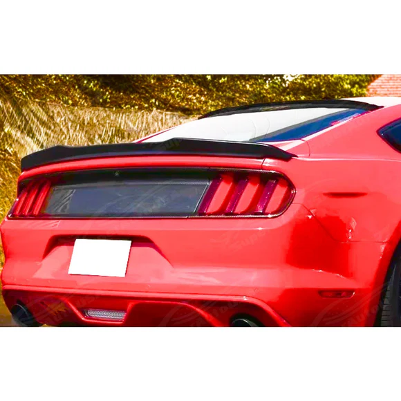 Fits 2024-2025 Ford Mustang S650 Rear Trunk Lip Spoiler Wing Decklid Spoiler Gloss Black - Image 12