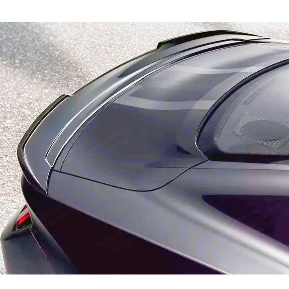 Fits 2024-2025 Ford Mustang S650 Rear Trunk Lip Spoiler Wing Decklid Spoiler Gloss Black - Image 4