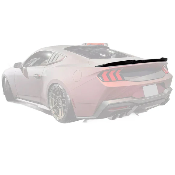 Fits 2024-2025 Ford Mustang S650 Rear Trunk Lip Spoiler Wing Decklid Spoiler Gloss Black - Image 10