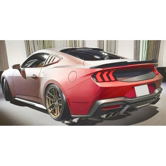 Fits 2024-2025 Ford Mustang S650 Rear Trunk Lip Spoiler Wing Decklid Spoiler Gloss Black - Image 6