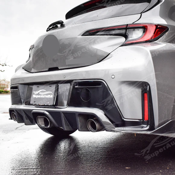 Real Carbon Fiber Rear Diffuser Bumper lip Spoiler Body Splitter Fit Toyota GR Corolla 2023-2026 - Image 6
